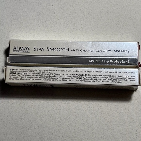 2x ALMAY Stay Smooth Anti-Chap Lipcolor with SPF 25 - Lip Protectant #42 RAISIN - Picture 3 of 7
